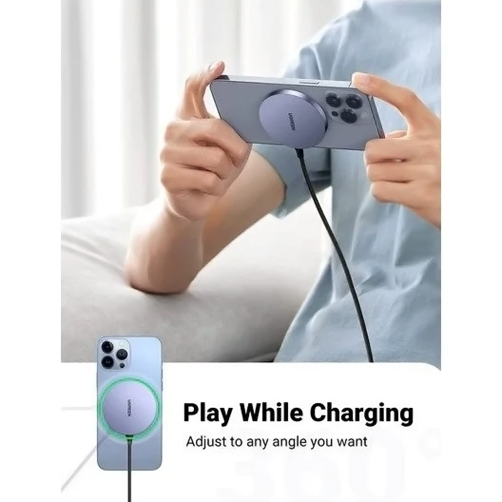 A Photo Of Ugreen 15W Magnetic Wireless Qi Charger - CD245