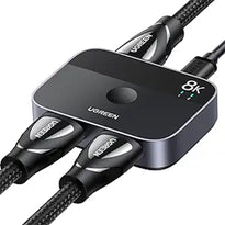 UGreen 2-in-1 Out HDMI 2.1 Switch | 8K@60Hz, 4K@144Hz, VRR Support | USB Powered