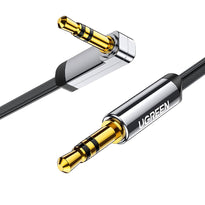 UGreen 3.5mm Audio Cable Stereo Aux Cord – 90 Degree Right Angle, High-Quality, Slim Design