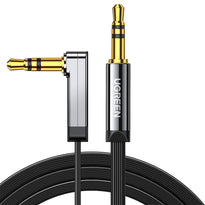 UGreen 3.5mm Audio Cable Stereo Aux Cord – 90 Degree Right Angle, High-Quality, Slim Design