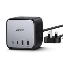 UGreen 65W USB-C GaN Charging Station - 7-Port Desktop Charger with 3 AC Outlets, 2 USB-C Ports, 2 USB-A Ports, 1.8M Extension Cord