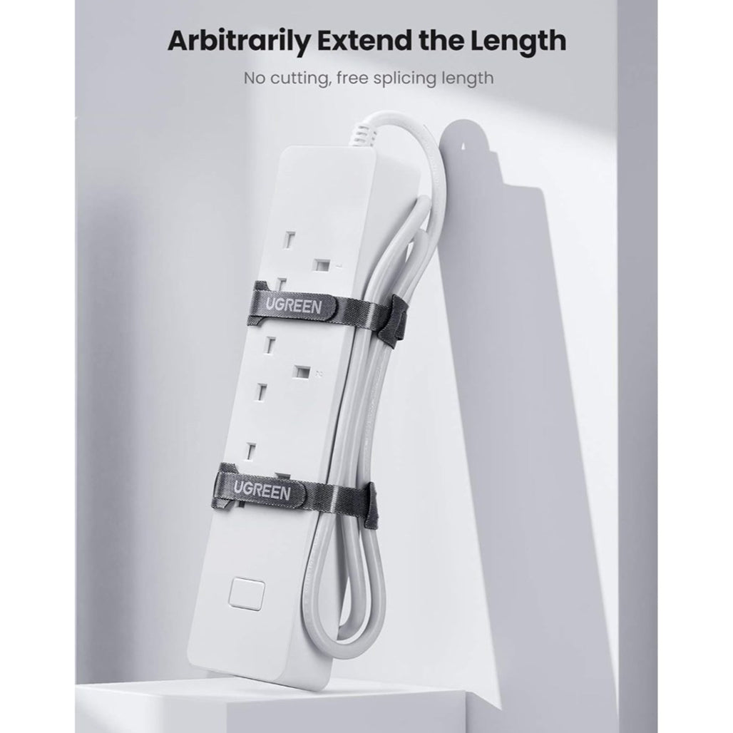 A Photo Of UGREEN 20-Pack Cable Management Tie – 18cm x 1.2cm Hook and Loop, Reusable Nylon Ties for Cable Organization