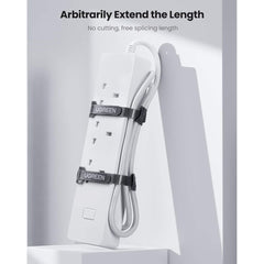 A Photo Of UGREEN 20-Pack Cable Management Tie – 18cm x 1.2cm Hook and Loop, Reusable Nylon Ties for Cable Organization