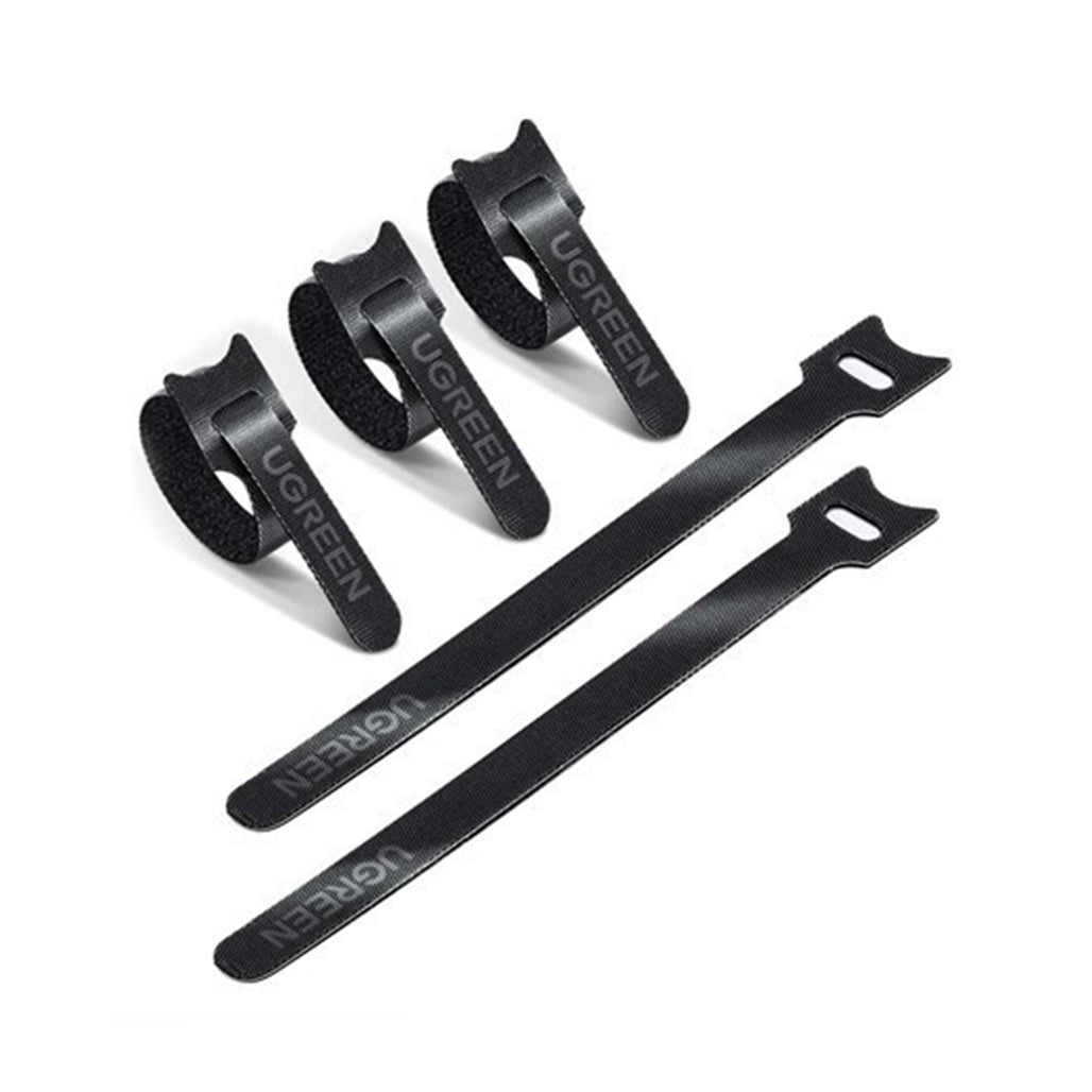 A Photo Of UGREEN 20-Pack Cable Management Tie – 18cm x 1.2cm Hook and Loop, Reusable Nylon Ties for Cable Organization