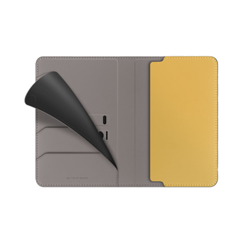 A Photo Of UNIQ Belmont Vegan Leather Passport Holder – RFID Protection, Slim Travel Wallet