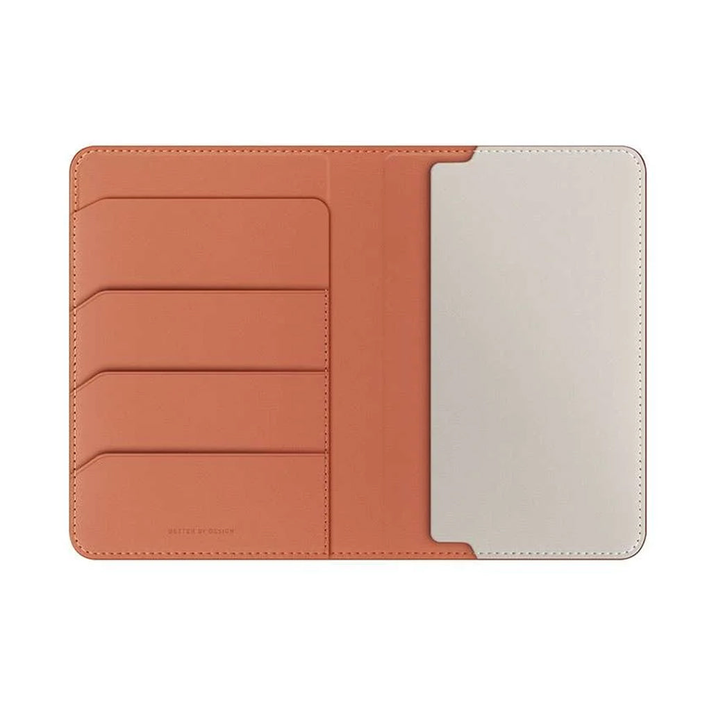 A Photo Of UNIQ Belmont Vegan Leather Passport Holder – RFID Protection, Slim Travel Wallet