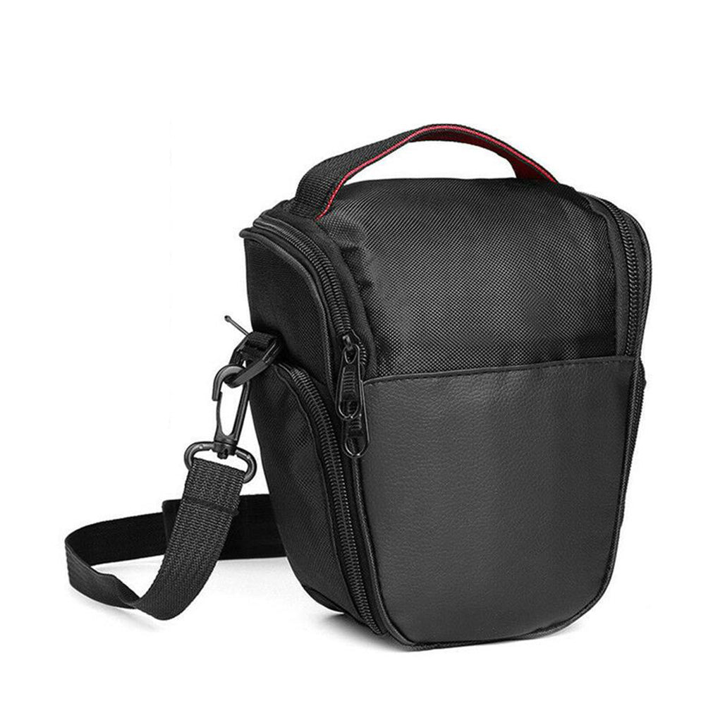 A Photo Of Universal DSLR Camera Bag – Nylon Holster Case for Nikon, Canon, Sony, Olympus, Pentax – Travel Shoulder Bag with Accessory Pockets – Black