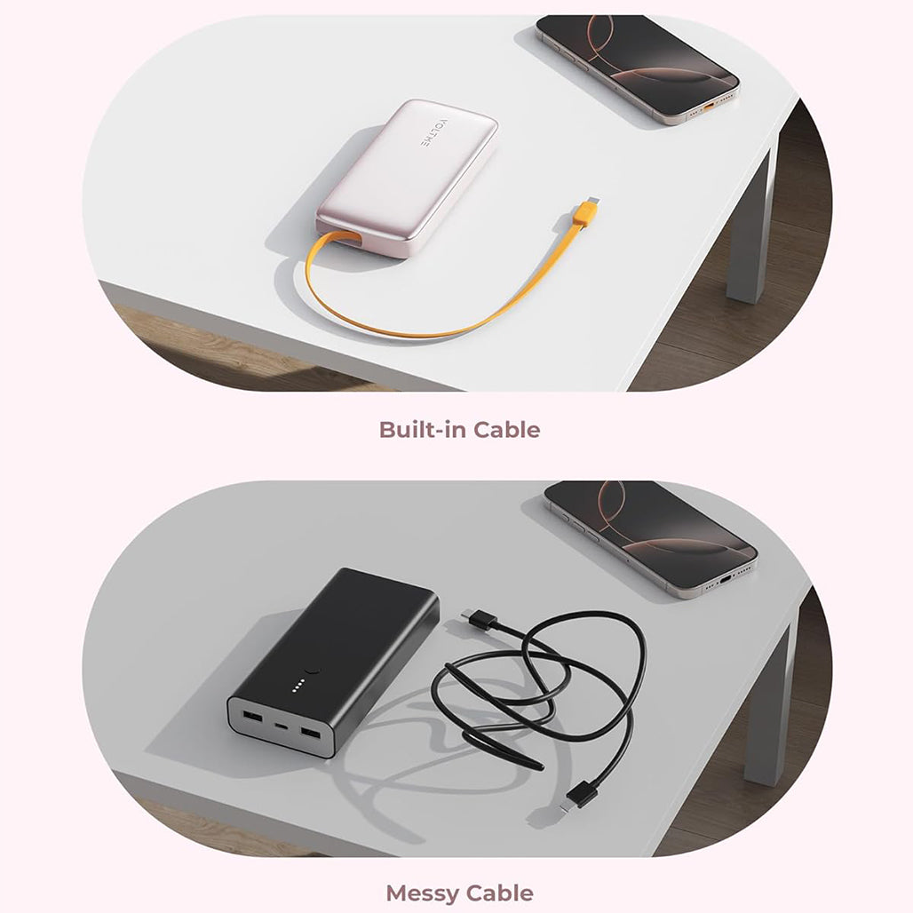 A Photo Of Voltme Hypercore Rollz 10K 30W Power Bank with Retractable USB-C Cable