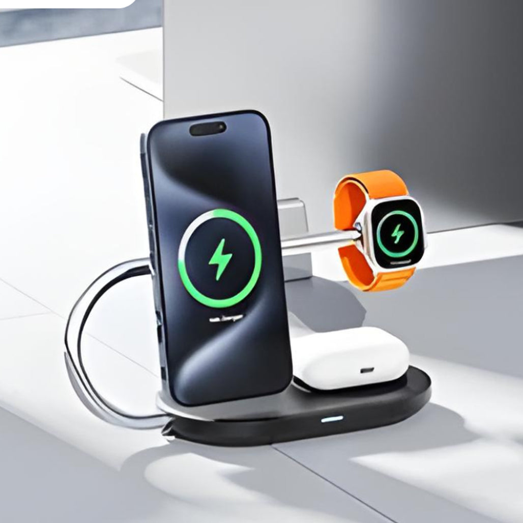 A Photo Of VOLTME MagPak 3-in-1 Qi2 Wireless Charger
