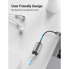 A Photo Of Vention 3.5mm External Sound Card VT02-2016 | USB Audio Adapter with Microphone and Audio Output Support