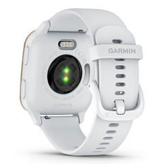 A Photo Of Garmin Venu SQ2 - 010-02701-11 - Cream Gold Aluminium Bezel with White Case and Silicone Band
