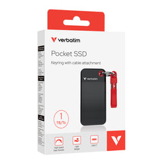 A Photo Of Verbatim Pocket SSD – Portable Storage with USB 3.2 Gen 2 - Keyring with cable attachment