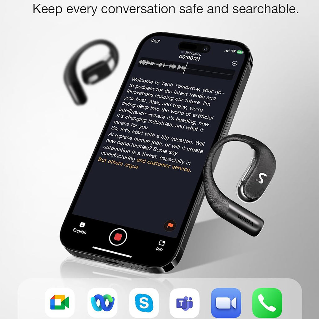 A Photo Of Viaim OpenNote - OpenEar Bluetooth Earbuds