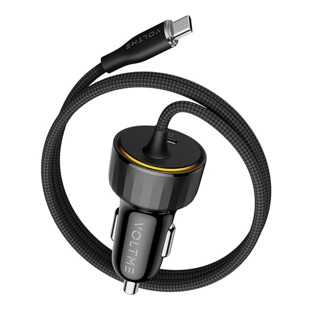 A Photo Of Voltme Cazo Speedo+ 60W USB-C Car Charger with Built-In Cable