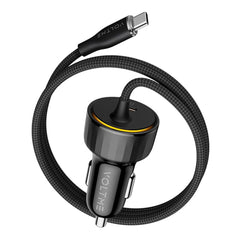 A Photo Of Voltme Cazo Speedo+ 60W USB-C Car Charger with Built-In Cable