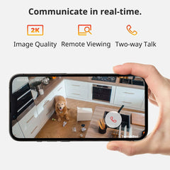 A Photo Of SwitchBot Pan/Tilt Cam 2K W3101100-WH | High-Resolution 2K Camera with 360º Pan and 115º Tilt