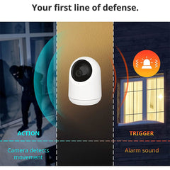 A Photo Of SwitchBot Pan/Tilt Cam 2K W3101100-WH | High-Resolution 2K Camera with 360º Pan and 115º Tilt