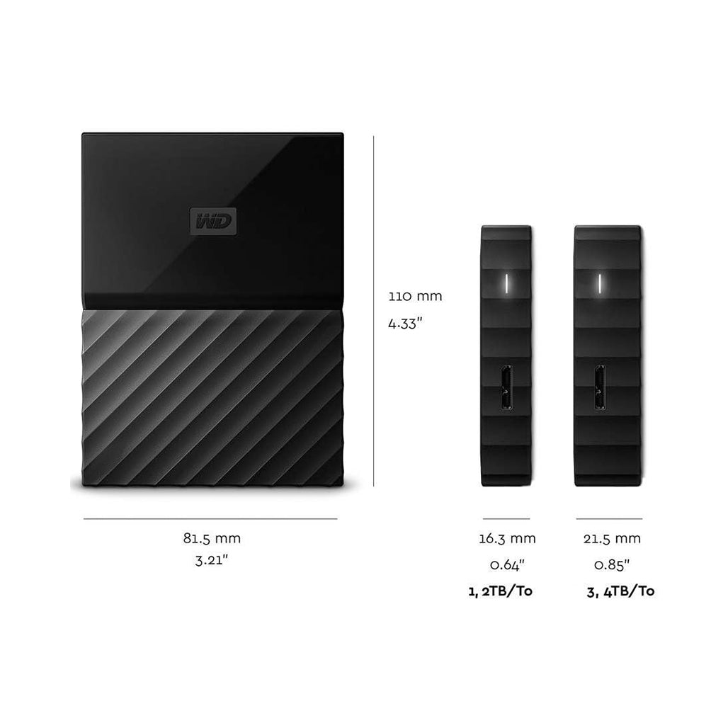A Photo Of Western Digital My Passport 4TB Portable External Hard Drive