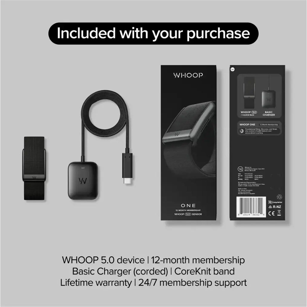 A Photo Of WHOOP 5.0 One Fitness & Health Tracker – 12-Month Membership Included – Jet Black