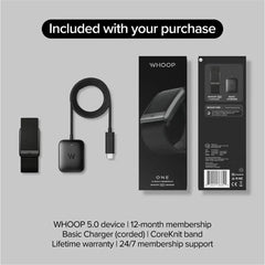 A Photo Of WHOOP 5.0 One Fitness & Health Tracker – 12-Month Membership Included – Jet Black