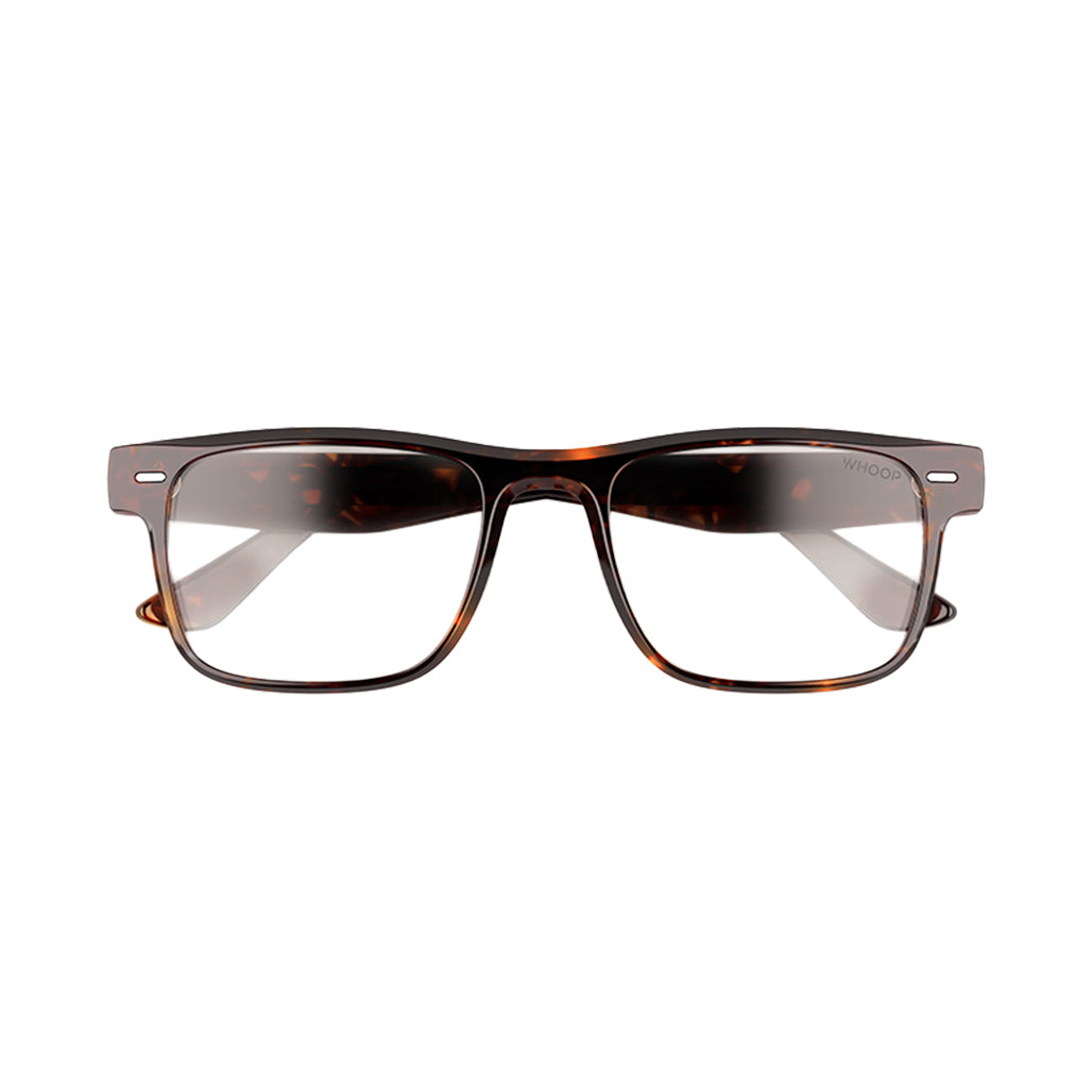 A Photo Of WHOOP Blue Light Glasses – Remy Tortoise Frames with All-Day Lenses