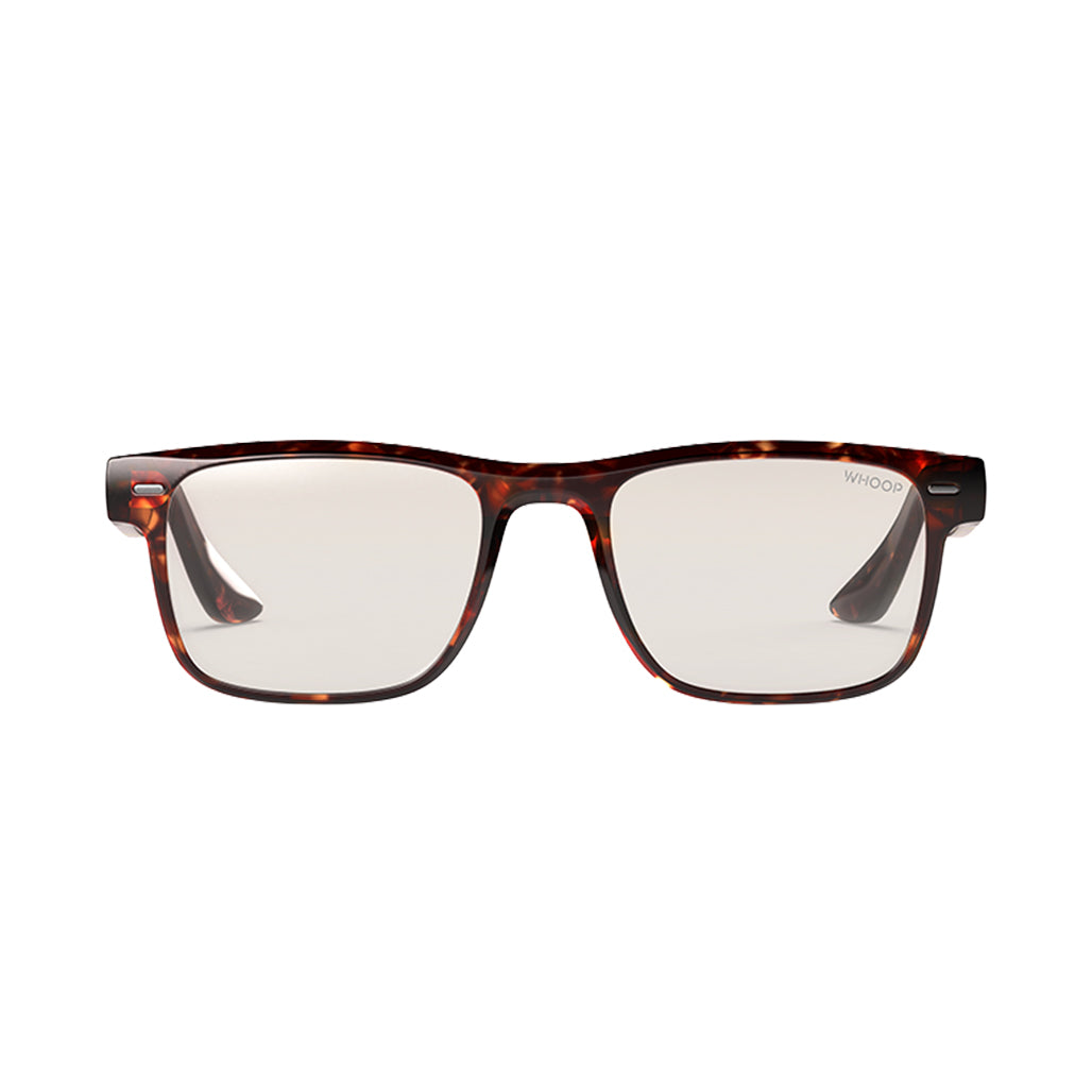 A Photo Of WHOOP Blue Light Glasses – Remy Tortoise Frames with All-Day Lenses