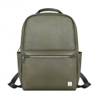 WIWU Osun Mini - PU Leather Backpack Green – Water-Resistant, Lightweight, Multi-Compartment Bag