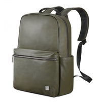 WIWU Osun Mini - PU Leather Backpack Green – Water-Resistant, Lightweight, Multi-Compartment Bag