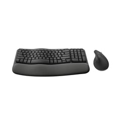 A Photo Of Logitech Wave Keys & Lift Combo - Ergonomic Wireless Keyboard and Vertical Mouse