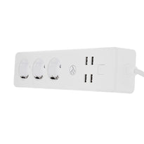 Tellur WiFi Smart Power Strip - 3 Outlets, 4 USB Ports, 2200W, 10A