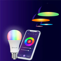 A Photo Of Tellur WiFi Smart Bulb E27 - 9W, Dimmable, White/Warm/RGB
