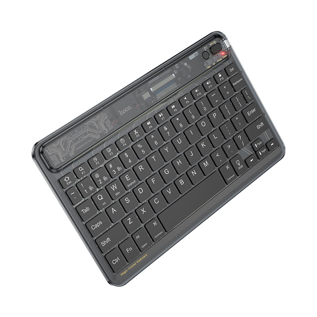 A Photo Of Hoco S55 Transparent Discovery Edition Wireless Keyboard