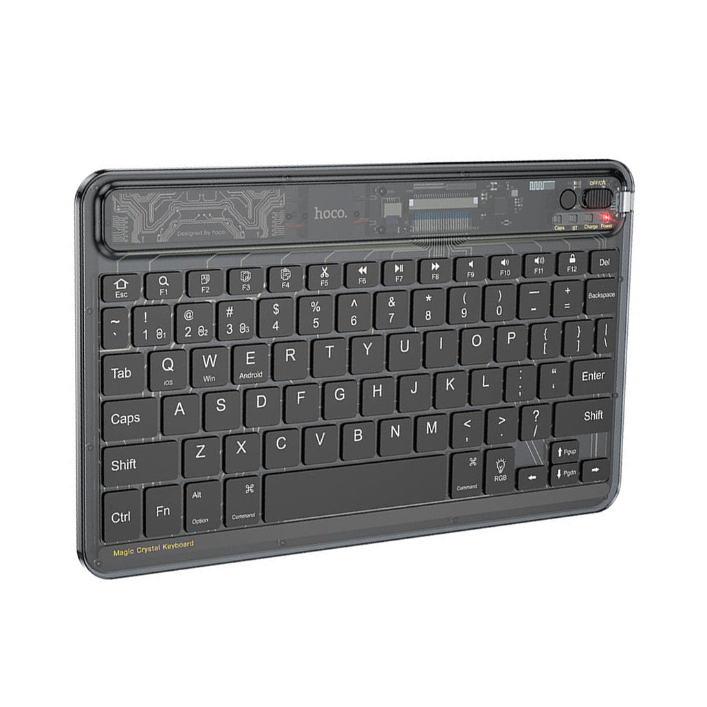 A Photo Of Hoco S55 Transparent Discovery Edition Wireless Keyboard