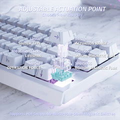 A Photo Of Attack Shark X68 HE - Wired Mechanical Gaming Keyboard