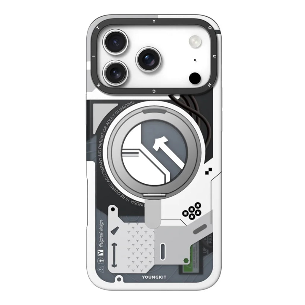A Photo Of YOUNGKIT Magnetic Case for iPhone 17 Series with 360° Rotating Kickstand