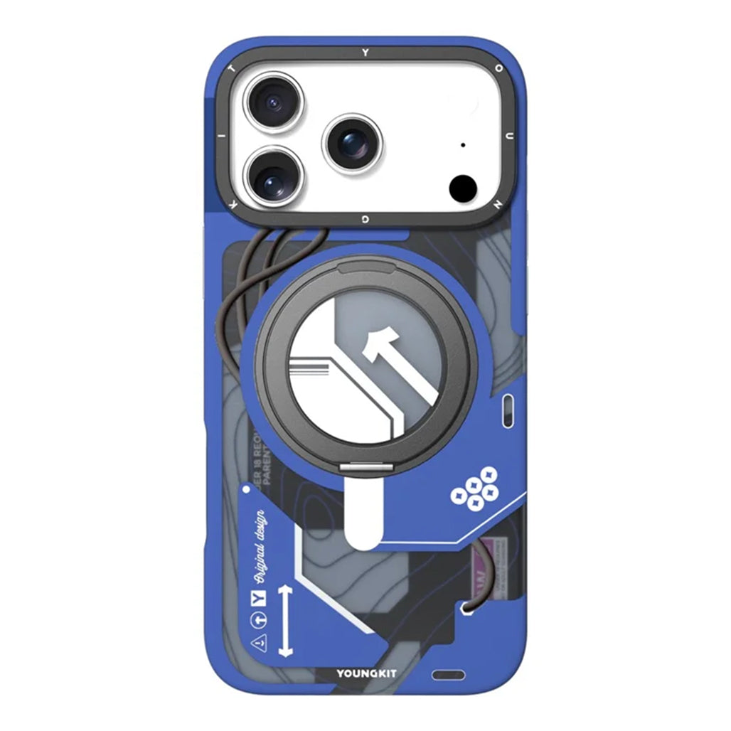 A Photo Of YOUNGKIT Magnetic Case for iPhone 17 Series with 360° Rotating Kickstand