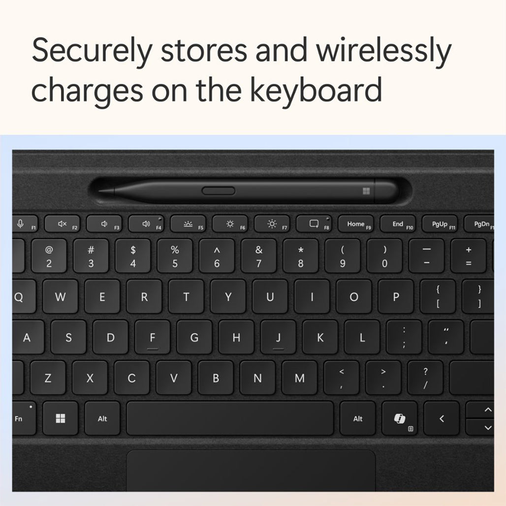 A Photo Of Microsoft Surface Pro Flex Keyboard for Pro (11th Edition), Pro 9, and Pro 8 with Pen Storage - Black