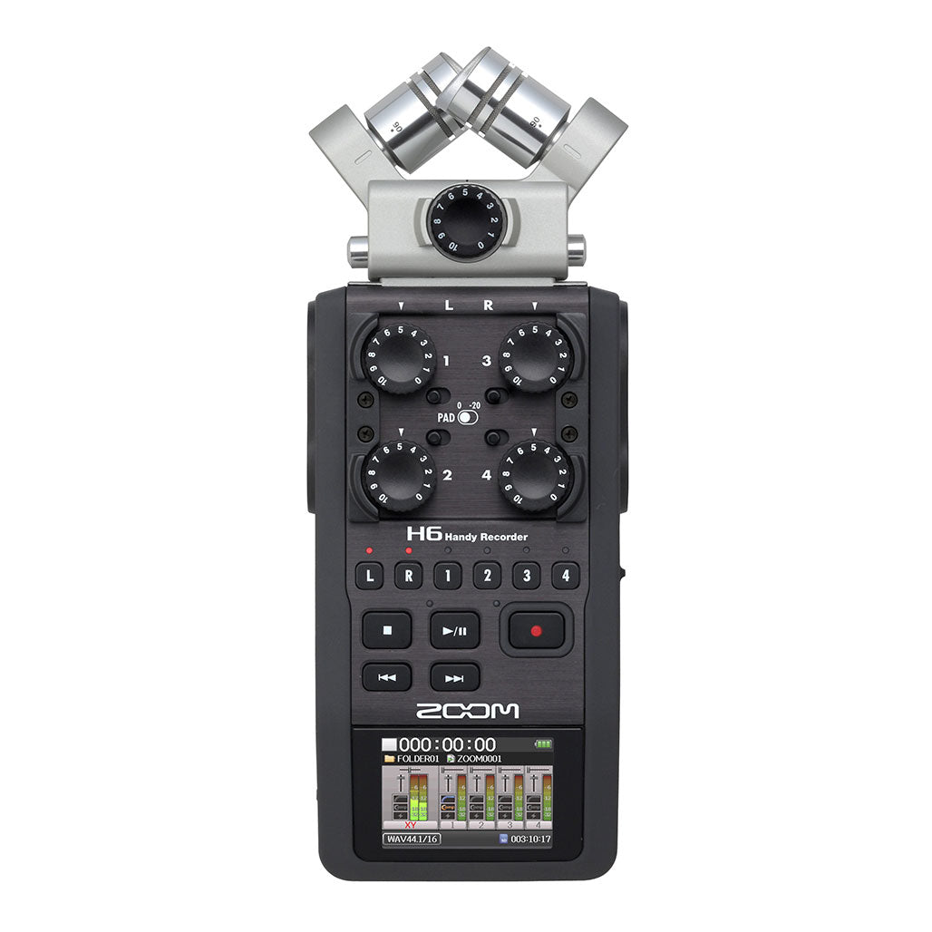 A Photo Of Zoom H6 Handy Audio Recorder with Interchangeable Microphone System | 6-Track Portable Recorder with High-Fidelity Sound