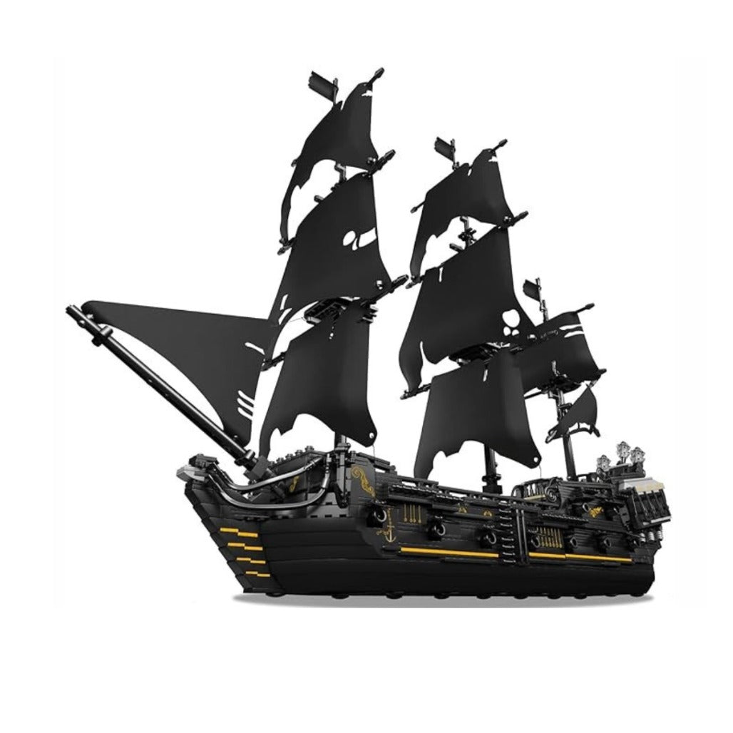 A Photo Of Mould King Black Pirates Ship Model Building Toy Set - 3180 Pieces - 13199