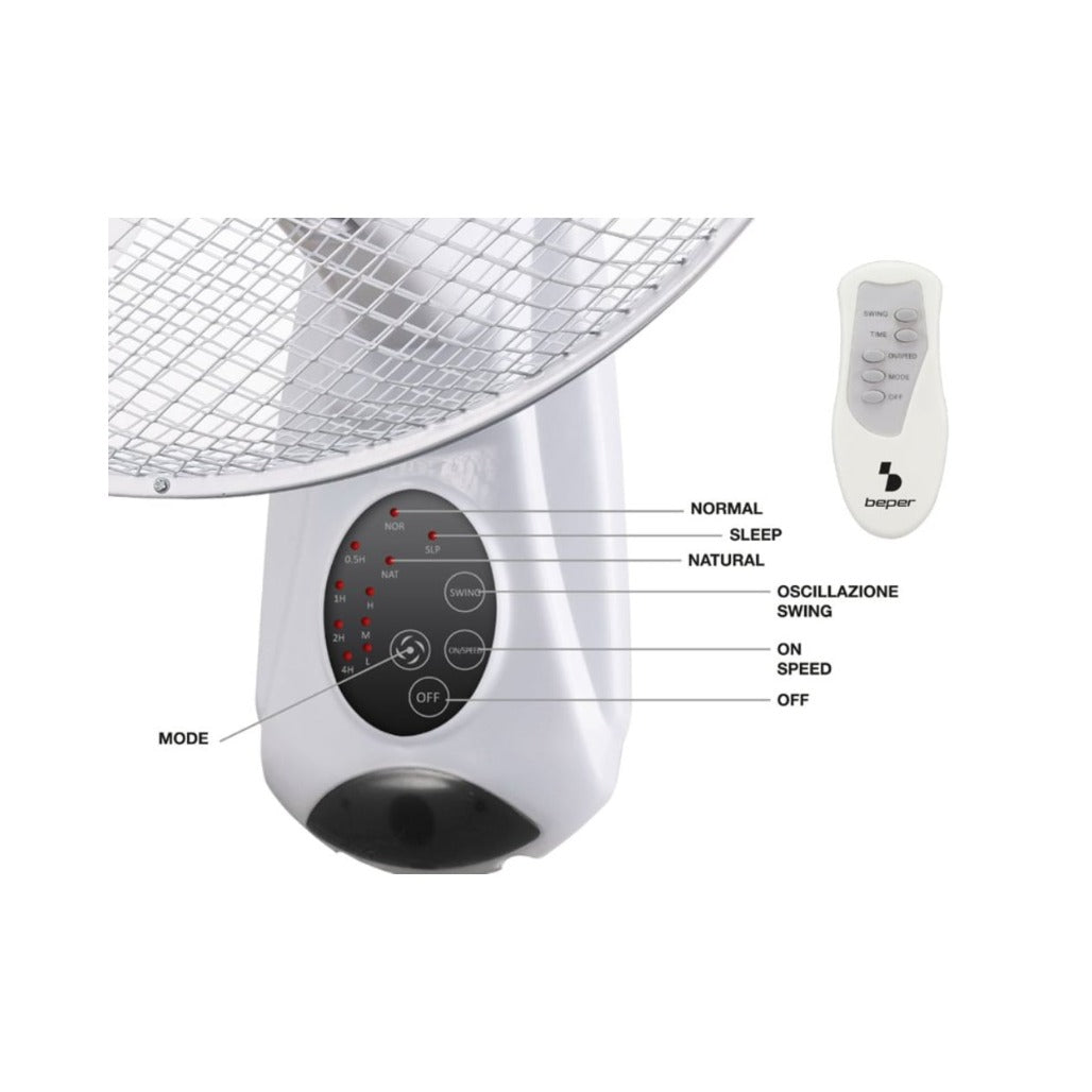A Photo Of Beper Wall Fan With Remote Control - P206VEN600