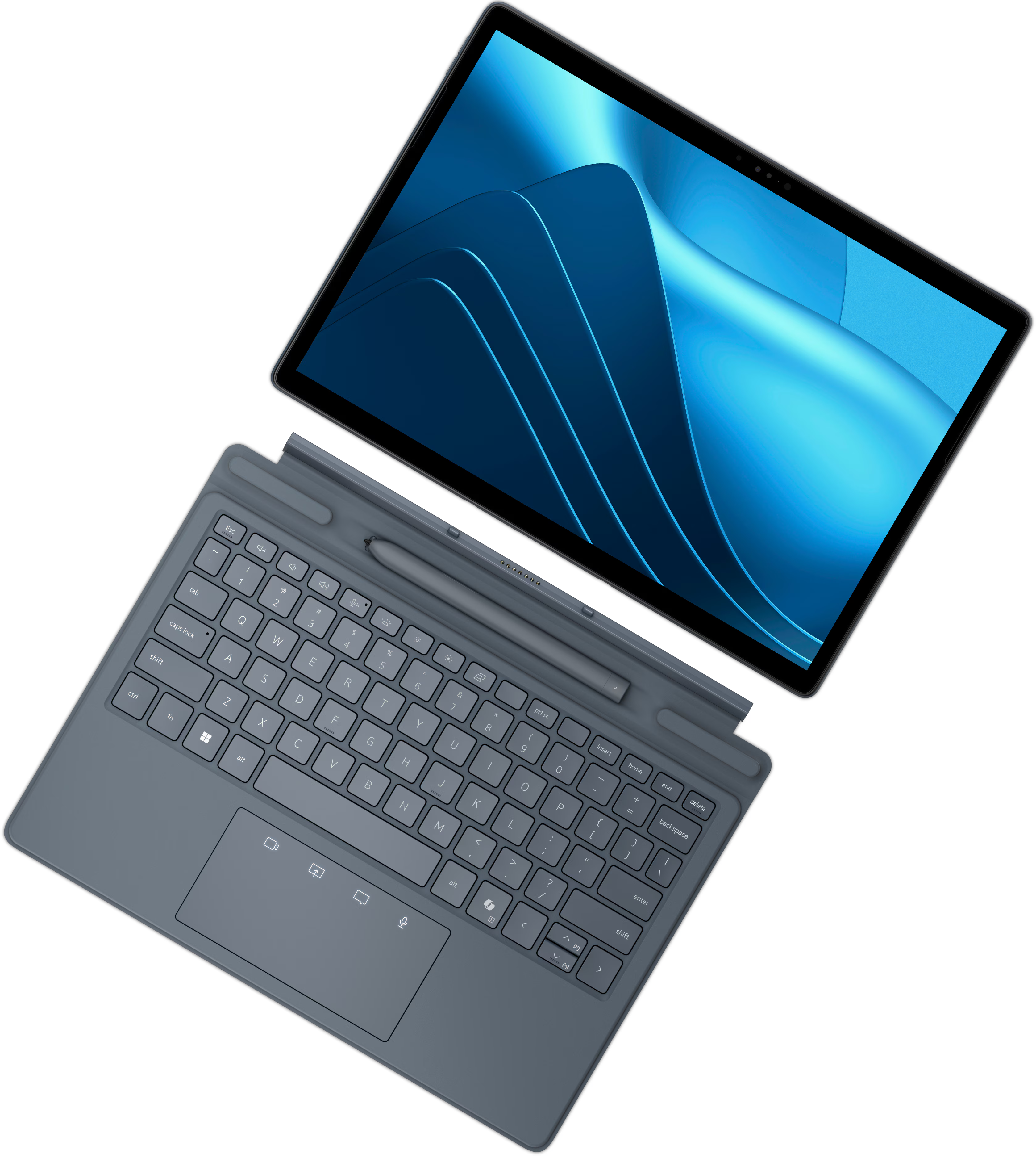 A Photo Of Dell Latitude 7350 Detachable with Keyboard - 13.3