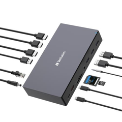 A Photo Of Verbatim USB-C Pro Docking Station 17-in-1