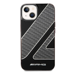 A Photo Of AMG Transparent Double Layer Case With Checkered Flag Pattern For iPhone 14
