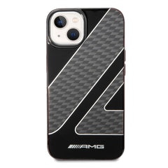 A Photo Of AMG Transparent Double Layer Case With Checkered Flag Pattern For iPhone 14 Plus