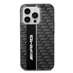 A Photo Of AMG Transparent Double Layer Case With Carbon Pattern II For iPhone 14 Pro Max