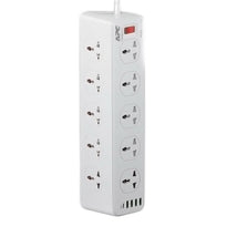 APC D14 – 8-Outlet Surge Protector Power Strip + 3 USB Ports + 1 PD Type-C Port