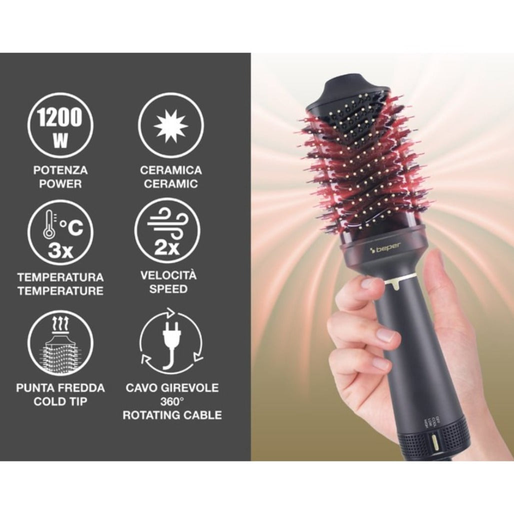 A Photo Of Beper Hair Dryer and Volumizer Hot Air Brush - P301PIS102