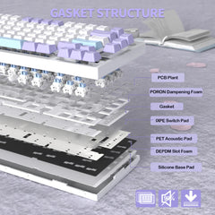 A Photo Of Attack Shark X820 Ultra 75% Tri-Mode Gasket Wireless Mechanical Gaming Keyboard