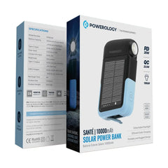 A Photo Of Powerology Sante 10000mAh Solar Power Bank - PPBDS05BK