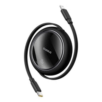 Baseus Free2Pull 20W Retractable Type-C to Lightning Fast Charging Data Cable – 1M, Black